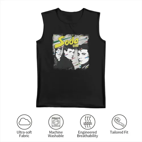 Vista 7 de Soda Stereo Soda Stereo Tank Top Shirt Mens Summer Sleeveless Casual Tops Fitness Vest