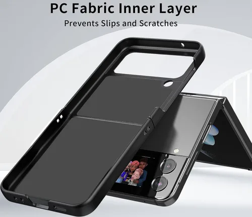 Vista 4 de Diseñada para Samsung Galaxy Z Flip 4 5G, funda rígida para teléfono de PC, a prueba de golpes y caídas, patrones de moda para una protección Gatos