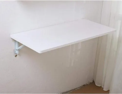 Vista 8 de Mesa de montaje en pared, escritorio de estudio multifuncional, mesa de comedor plegable de cocina, mesas de bar flotantes, escritorio