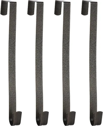 Vista 25 de Sattiyrch Colgador de corona de 12 pulgadas para puerta delantera, gancho de acero para colgar sobre la puerta, colgador de puerta de corona