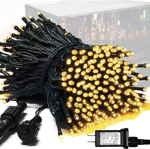 Vista 31 de JMEXSUSS Guirnalda de 250 luces LED que cambian de color, 11 modos, luces cálidas y multicolor para árbol de Navidad con luces de Navidad remotas al