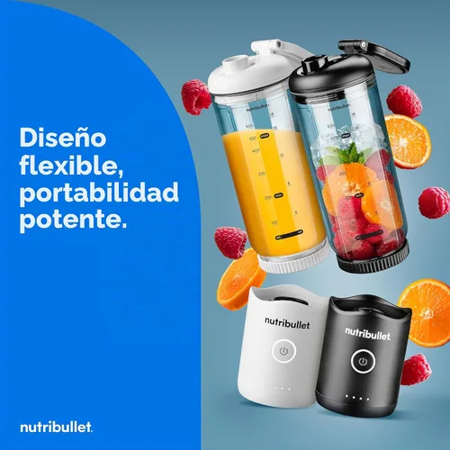 Vista 2 de Batidora portátil nutribullet Flex 22oz 2Pack NBPB30200AKAW, Negro & Blanco