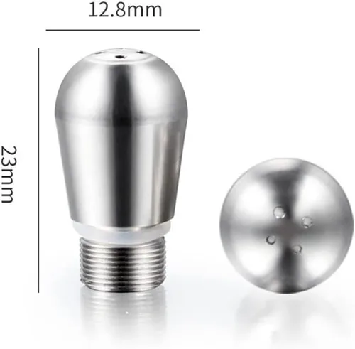 Vista 6 de Palumma Boquilla de vapor para máquina de café, boquilla de vapor de acero inoxidable 304 de 3/4 agujeros, boquilla de espuma de leche para máquina