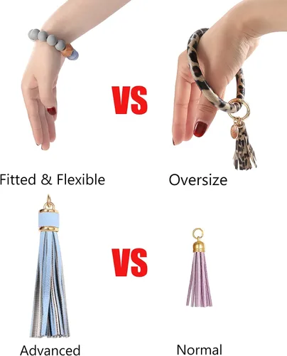 Vista 56 de BVGA Pulsera llavero de pulsera de silicona para mujer