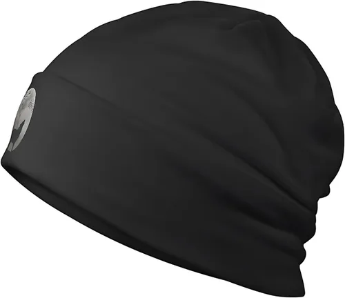 Vista 5 de Gorro de lana vikingo con diseño de lobo vikingo para hombre, impresión 3D, mito nórdico, Odin Fenrir para invierno, cálido, elástico, fino