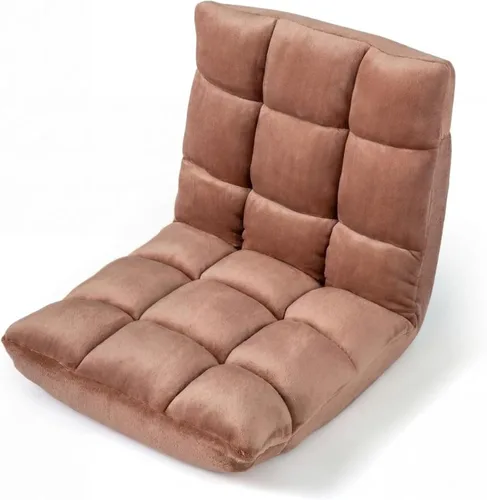 Vista 14 de KOMFOTT Silla de suelo ajustable de 14 posiciones con soporte trasero, sofá plegable acolchado para juegos para lectura, meditación, sala de estar