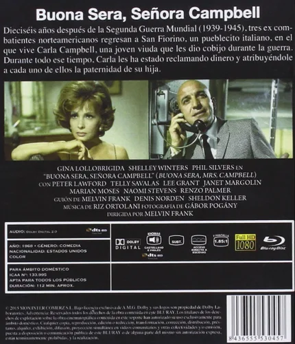Vista 2 de Buona Sera, Mrs. Campbell (1968) Blu-Ray, Reg.ABC Import - Spain