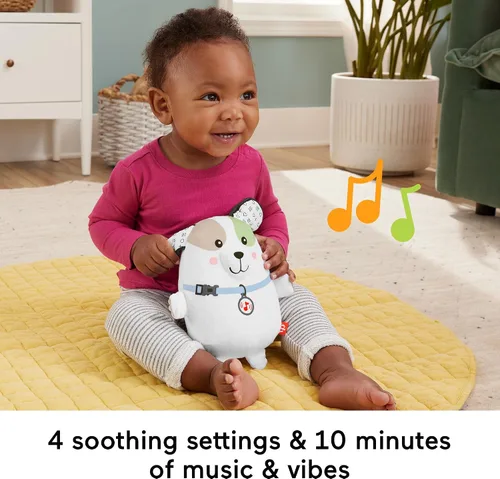 Vista 3 de Fisher-Price Juguete para Bebé Vibraciones Calmantes Cachorro Tranquilizador Peluche Máquina de Sonido Portátil con Vibraciones para Recién Nacidos