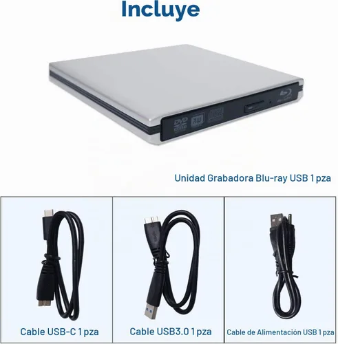 Vista 8 de USB C tipo C USB 3.0 externo 3D HD Blue ray Player para MacBook pro USB C Blue ray Reader Combo DVD Burner Drive para MacBook Pro MacBook Air iMac