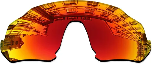 Vista 13 de Lenses Replacement for Oakley Flight Jacket OO9401 Sunglass - Confirm Fit Scratch Resistant Abrigo de espejo negro polarizado