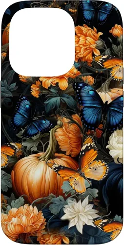 Vista 17 de iPhone 16 Autumn Leaves Butterflies Pumpkins Fall Season Thanksgiving Case
