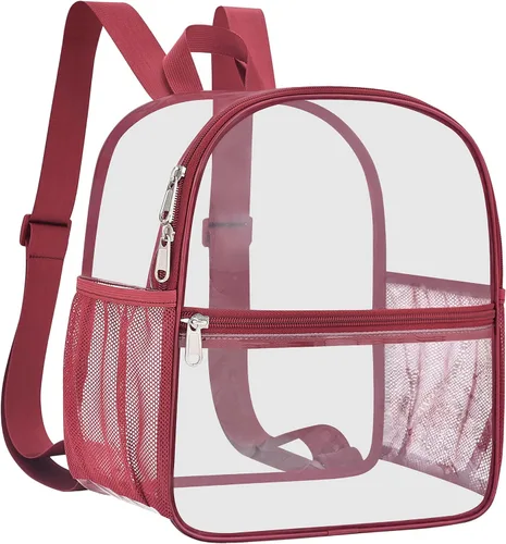 Vista 23 de Mochila deportiva transparente para eventos en estadios de 12 x 12 x 6 pulgadas, pequeña para ventiladores, conciertos, playa, trabajo, viajes