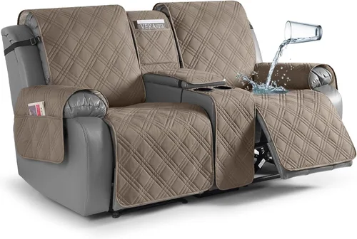 Vista 8 de TAOCOCO - Funda impermeable para sofá biplaza reclinable con consola central, 2 plazas