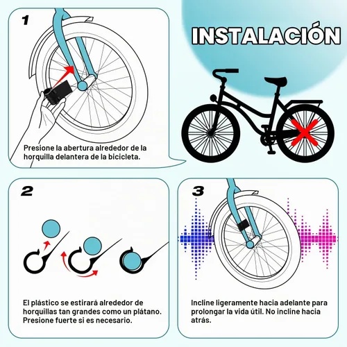 Vista 3 de MOL Sistema de escape de sonido para bicicleta, hace que tu bicicleta suene como una motocicleta (4 piezas) (negro)