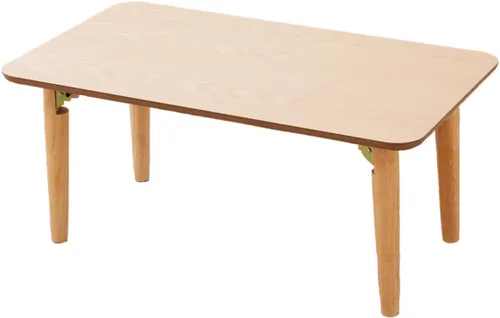 Vista 12 de EMOOR Mesa auxiliar plegable de madera rectangular mediana (17.7 x 31.5 pulgadas), gris claro, mesa baja para sentarse en el suelo, espacio pequeño