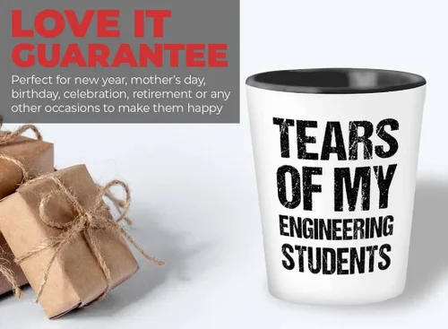 Vista 5 de Lágrimas de mi vaso de chupito de 1.5 onzas – estudiantes de ingeniero – Regalos electrónicos de ingeniero de regalo para hombres Física Ingeniero