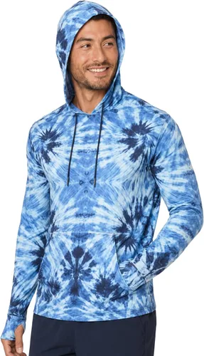 Vista 26 de INGEAR Sudadera con capucha UPF 50+ para hombre, ligera, con protección UV, de secado rápido, absorbe la humedad, con bolsillo Negro