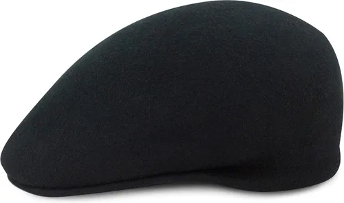 Vista 2 de Black Horn Newsboy - Sombrero de fieltro de lana suave triturable para otoño e invierno