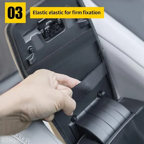 Vista 4 de AOMSAZTO Fundas de reposabrazos para Toyota RAV4 2013-2018 Beige