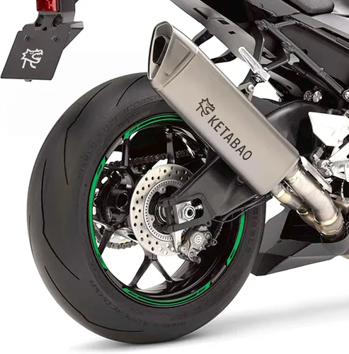 Vista 12 de KETABAO - Adhesivos adhesivos para llantas de 17.1 in, diseño de rayas S03, compatible con YZF R6, R1, MT 03, 125, 09, 07, 10, TRACER 700 FZ25 (azul)