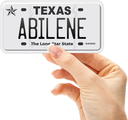 Vista 10 de Calcomanía para placa de matrícula de Texas, elige entre más de 50 ciudades de TX, calcomanía para parachoques de Texas para automóvil, calcomanías