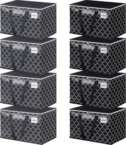Vista 18 de Bolsas de mudanza extra grandes, bolsas de almacenamiento resistentes con cremallera superior y asas resistentes, suministros de mudanza