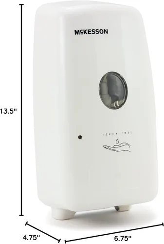 Vista 6 de McKesson Dispensador automático de jabón para jabón espumoso, desinfectante de manos, dispensador de espuma sin contacto, montado en la pared