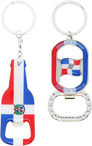 Vista 7 de Llavero de bolsillo con abrebotellas de cerveza dominicana - Juego de 2 formas de cerveza