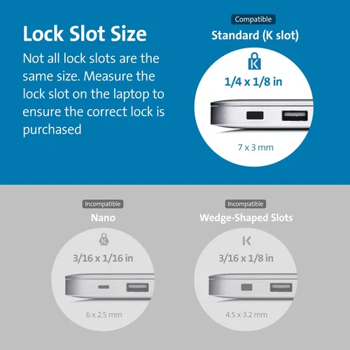 Vista 3 de Kensington Cable de Combinación con Barra en T Ranura de Bloqueo Estándar para Laptops, Contraseña Restablecible de 4 Dígitos con Cable de 6 Pies