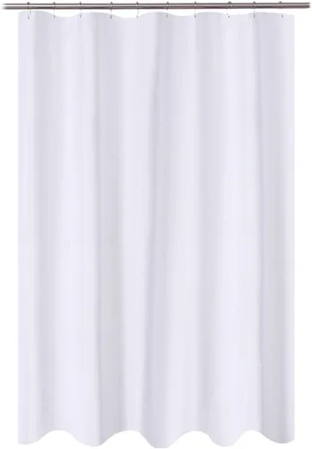 Vista 13 de N&Y Home Cortina o forro de tela para ducha, lavable a máquina, estrecho, negro, de 36 x 72 pulgadas Hotel Quality, Bottom Magnets, Washable