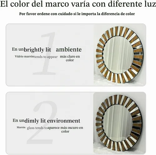 Vista 7 de Espejo redondo decorativo Sunburst: borde de cristal
