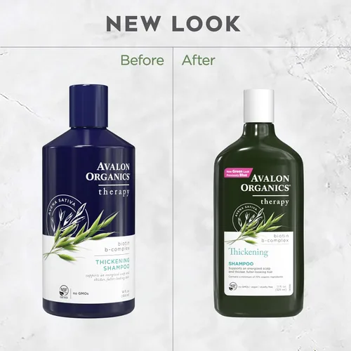 Vista 8 de Avalon Organics Champú terapéutico All Natural Biotin B-Complex, 11 onzas líquidas