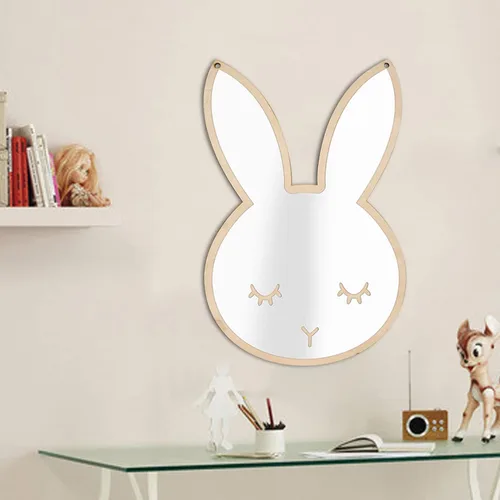 Vista 4 de TITA-DONG Espejo acrílico 3D con forma de nube, calcomanía decorativa de acrílico nórdico para pared, decoración del hogar, decoración del hogar