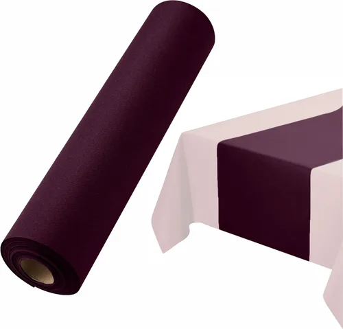 Vista 16 de Camino de mesa desechable para mesa de comedor, 16 pulgadas, paquete de 20 caminos de mesa de papel rosa similar al lino para fiestas, bodas