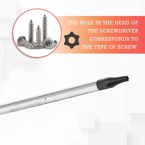 Vista 3 de Bonsicoky Destornillador Torx T6 con Punta Magnética y Empuñadura de Plástico, Destornillador Torx para Reparación de Computadoras