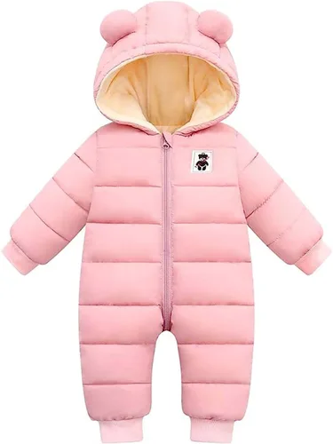 Vista 7 de BYFRI Baby Boys Girls Snowsuit Infant Winter Clothes Newborn Hooded Jacket Toddler Jumpsuit Coat