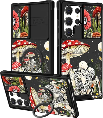 Vista 53 de Funda 2 en 1 para Samsung Galaxy S23 Ultra Flamingo para mujeres y niñas, diseño femenino de flamencos con cubierta deslizante para cámara y soporte