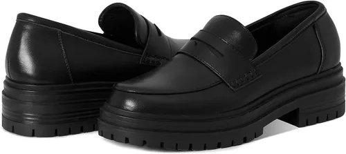 Vista 6 de LinnOaks Tacones de plataforma negros para mujer, punta abierta redonda, tacones altos gruesos, zapatos de tacón alto con diamantes de imitación