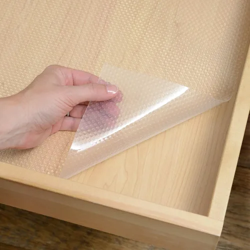 Vista 2 de Con-Tact Brand Premium Plus - Forro no adhesivo para estantes, resistente y multifuncional, 12 x 6 pies, Nova Crystal Clear, paquete de 1 rollo