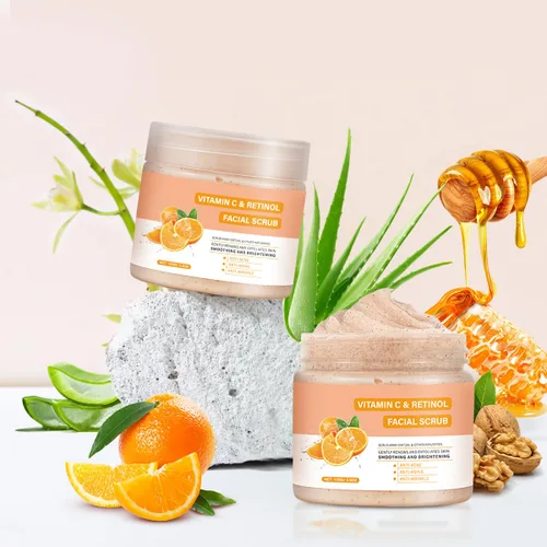 Vista 7 de Exfoliante Facial con Vitamina C, Jabón Exfoliante Facial con Retinol, Jabón Exfoliante Facial, Exfoliante Facial para Mujeres, Jabón Limpiador