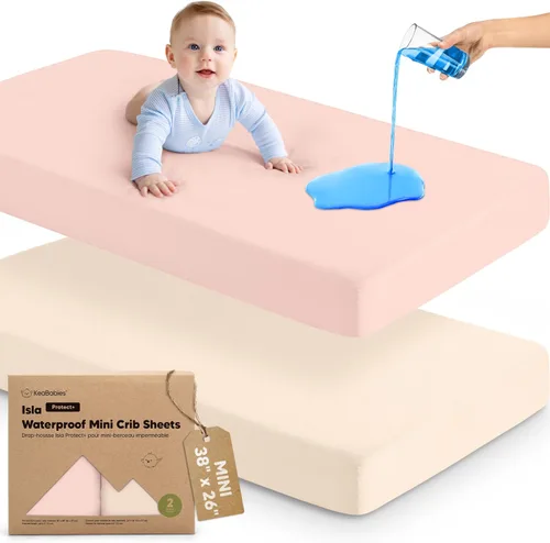 Vista 29 de Pack and Play - Juego de sábanas bajeras para cuna, paquete de 2 unidades conejitos