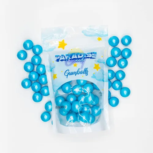 Vista 2 de Gumballs azules – caramelo azul para baby shower – caramelo azul para revelación de género – caramelo azul para fiesta de cumpleaños – caramelo azul