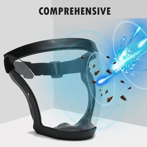 Vista 6 de Escudos activos antivaho de cara completa Protección de expresión visible, transparente, transpirable, cómodo, para adultos, reutilizable