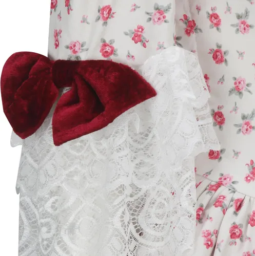 Vista 7 de Vestido de baile rococó para mujer, vestido retro gótico victoriano, vestido de fiesta rosa floral elegante vestido de Halloween Cosplay traje