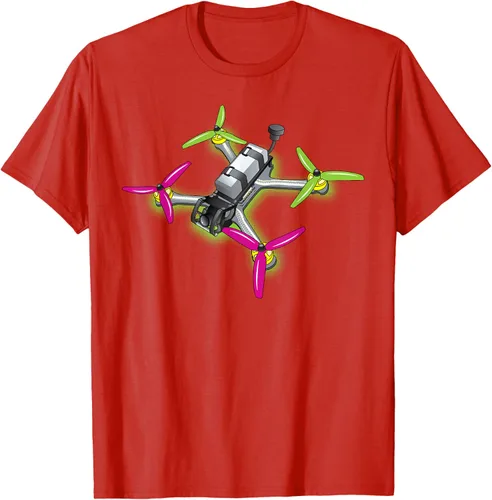 Vista 86 de Freestyle FPV Racing Drone Pilot Acro Quadcopter - Camiseta de sandía, Negro, S