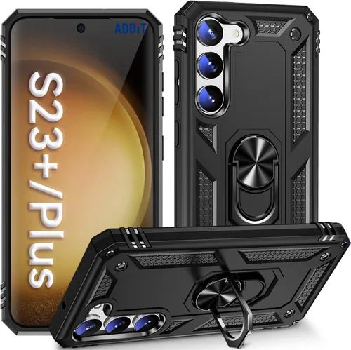 Vista 20 de ADDIT Funda S23 para Samsung Galaxy S23 de 6.1 pulgadas, con anillo de soporte, soporte ajustable, grado militar, protección resistente, a prueba