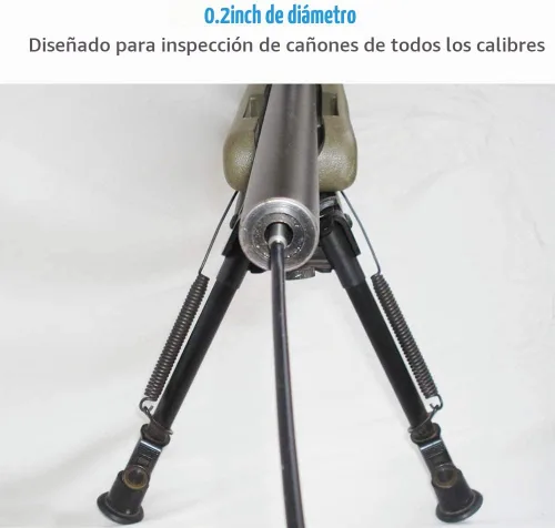 Vista 2 de Teslong Boroscopio para Rifle, Cámara de Limpieza de Armas - Compatible con Calibre.20 y Mayor - Herramienta de Inspección Visual de Cañón para Caza