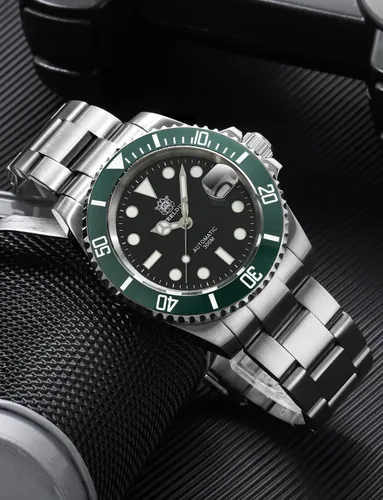 Vista 4 de Steeldive - Reloj automático para hombre SD1953 de acero inoxidable NH35 de movimiento de 984.3 ft de buceo