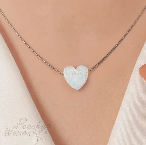 Vista 15 de Heart Opal Necklace