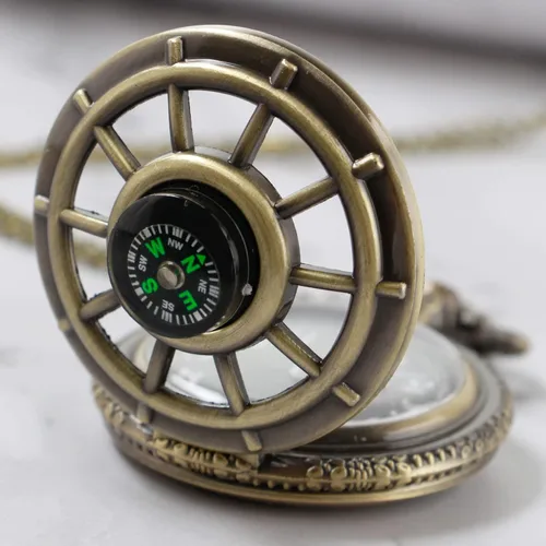 Vista 6 de Reloj de bolsillo para hombre, árabe digital reloj de bolsillo con cadena para hombre
